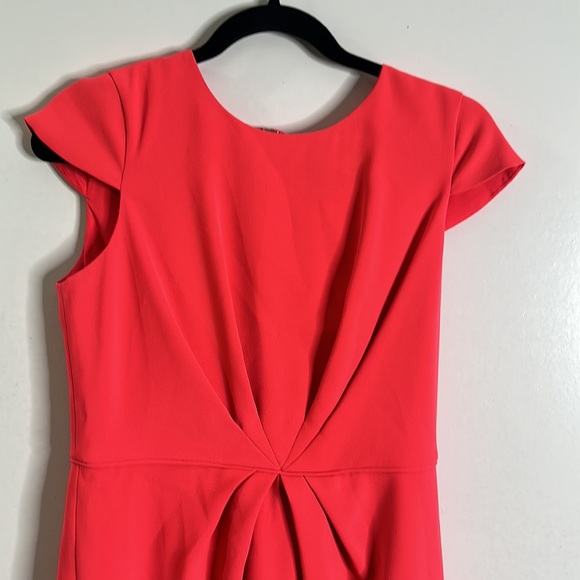J crew pleated front knee high sheath pink dress size 4 - Picture 4 of 8